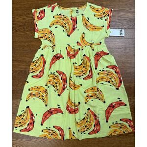 NWT Tea Collection Girls' Empire Banana Print Dress Size 8